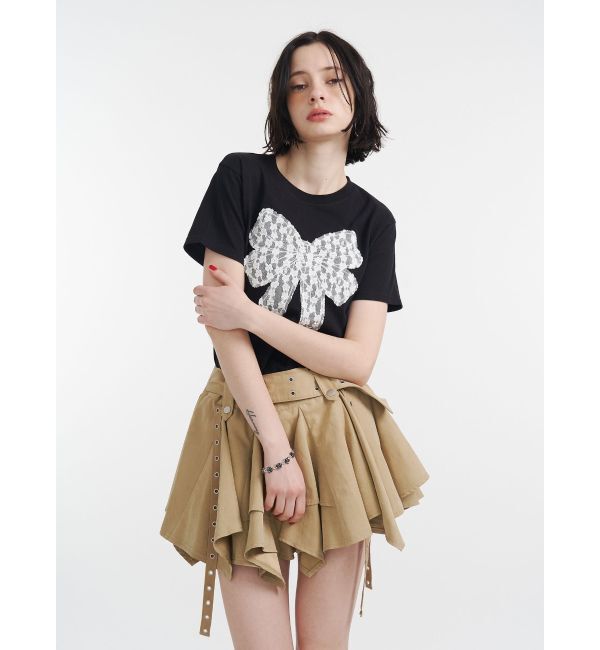 jouetie「リボンドッキングTシャツ」|Tシャツ・カットソー|