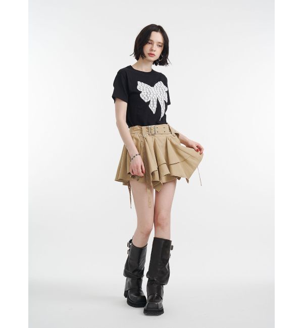 jouetie「リボンドッキングTシャツ」|Tシャツ・カットソー|