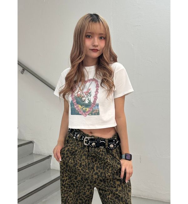 jouetie「フラワーフォトフィットTシャツ」|Tシャツ・カットソー|