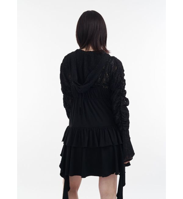 jouetie「ギャザースリーブレースフーディ」|Tシャツ・カットソー|