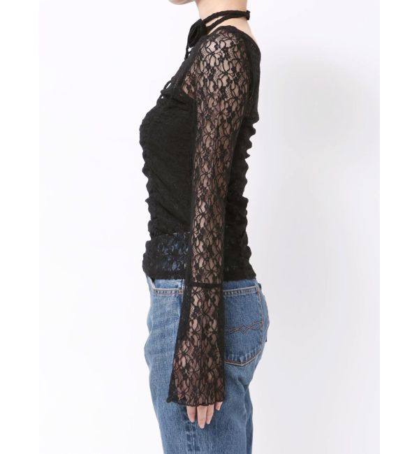 jouetie「レースギャザートップス」|Tシャツ・カットソー|