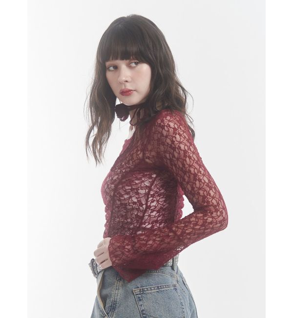 jouetie「レースギャザートップス」|Tシャツ・カットソー|