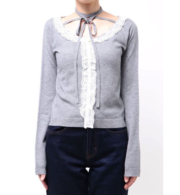 jouetie「レースドッキングニット」|ニット・セーター|