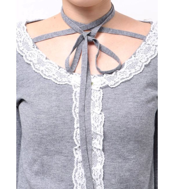 jouetie「レースドッキングニット」|ニット・セーター|