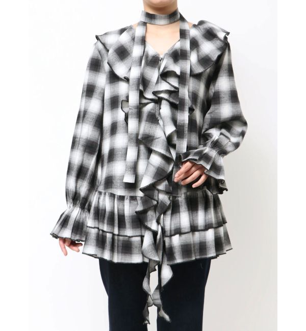 jouetie「ラッフルフリルネルチュニック」|ワンピース|