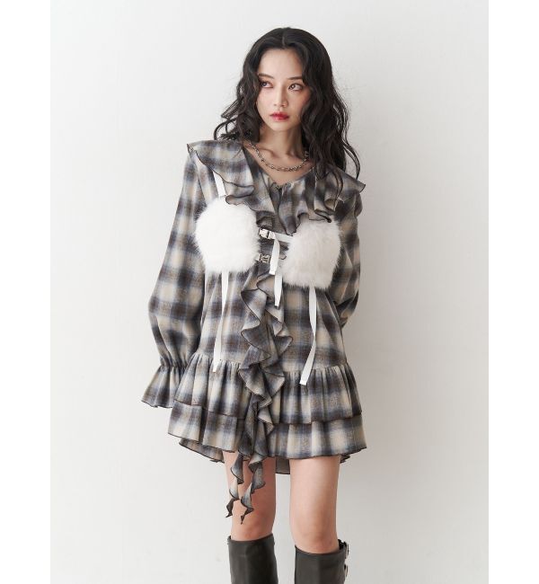 jouetie「ラッフルフリルネルチュニック」|ワンピース|