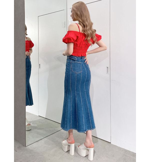 GYDA「Symmetry GYDAチャームオフショルブラウス」|シャツ・ブラウス|