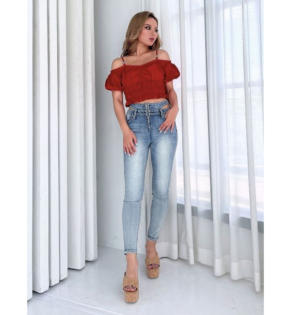 GYDA「Symmetry GYDAチャームオフショルブラウス」|シャツ・ブラウス|