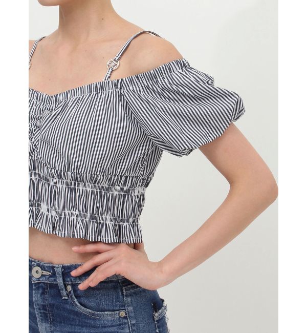 GYDA「Symmetry GYDAチャームオフショルブラウス」|シャツ・ブラウス|