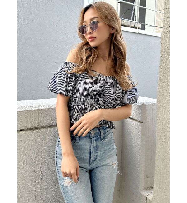 GYDA「Symmetry GYDAチャームオフショルブラウス」|シャツ・ブラウス|ミックス