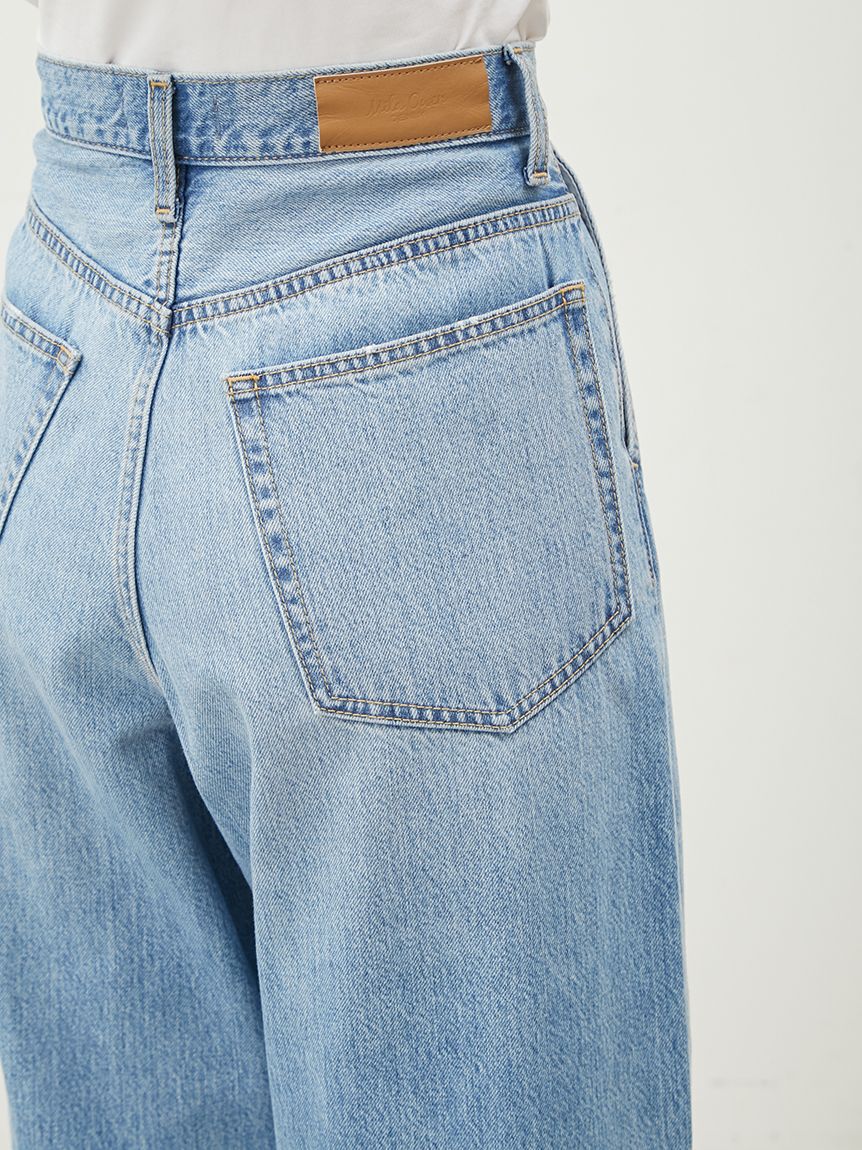 Mila Owen「【WEB限定00サイズ】ルーズフィットタックバギーデニムパンツ」|デニム|