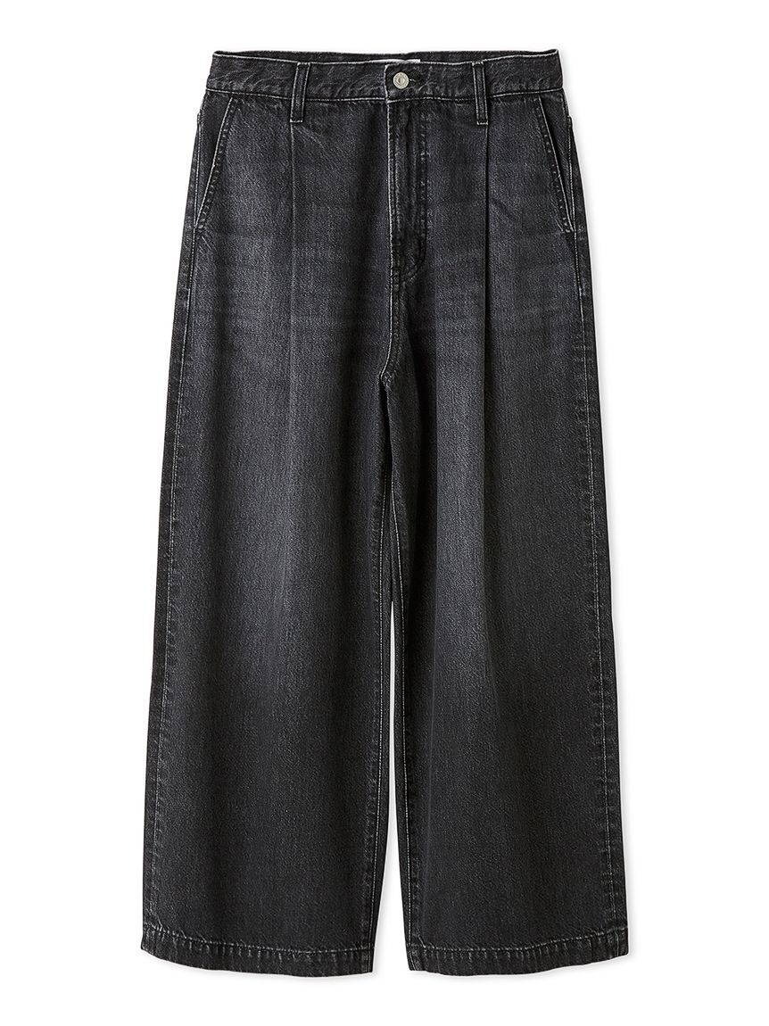 Mila Owen「【WEB限定00サイズ】ルーズフィットタックバギーデニムパンツ」|デニム|