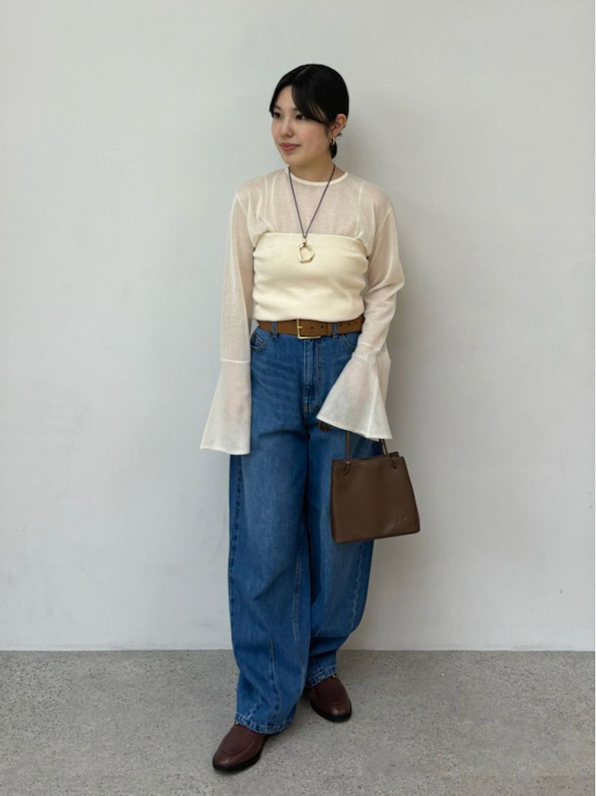 Mila Owen「ウエストゴムカーヴィデニム【ウォッシャブル】」|デニム|