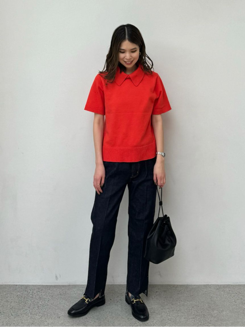 Mila Owen「裾段差テーパードデニムパンツ」|デニム|