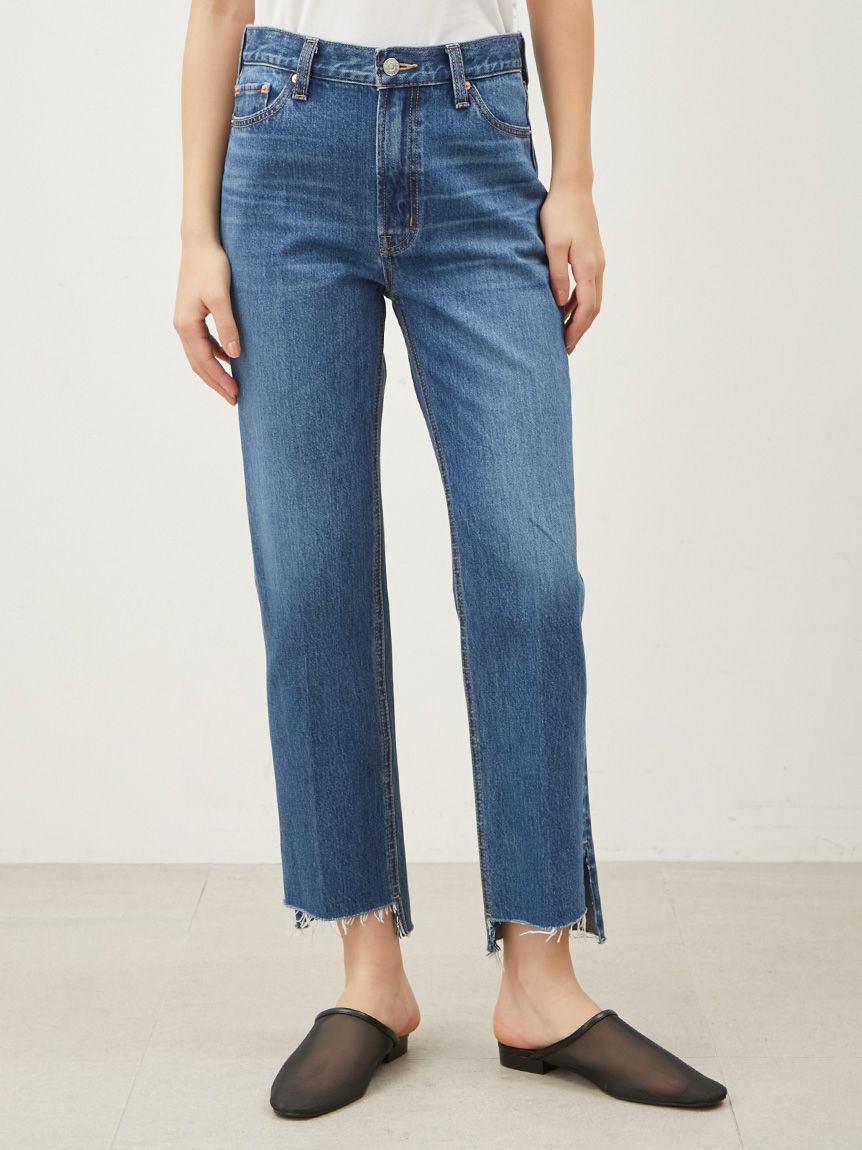 Mila Owen「裾段差テーパードデニムパンツ」|デニム|