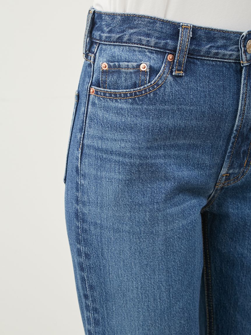 Mila Owen「裾段差テーパードデニムパンツ」|デニム|