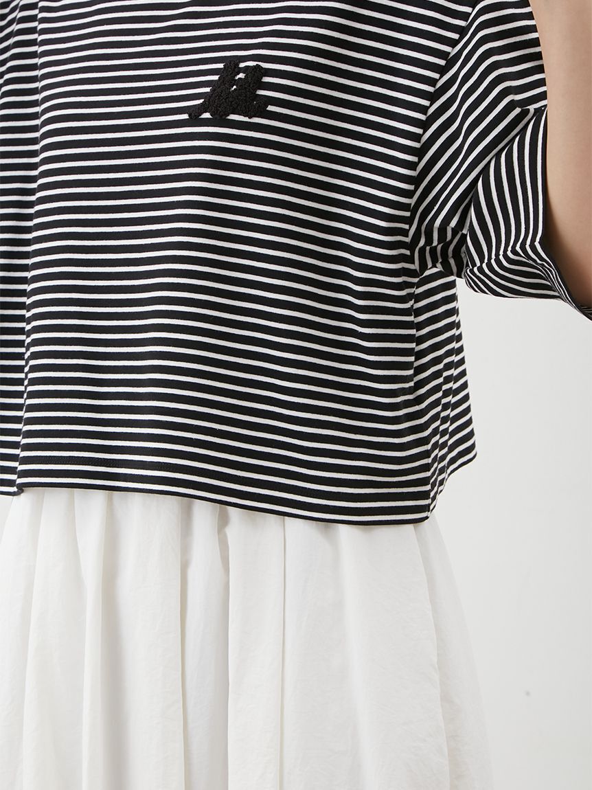 Mila Owen「Mロゴ2サイズハイラインTシャツ」|Tシャツ・カットソー|