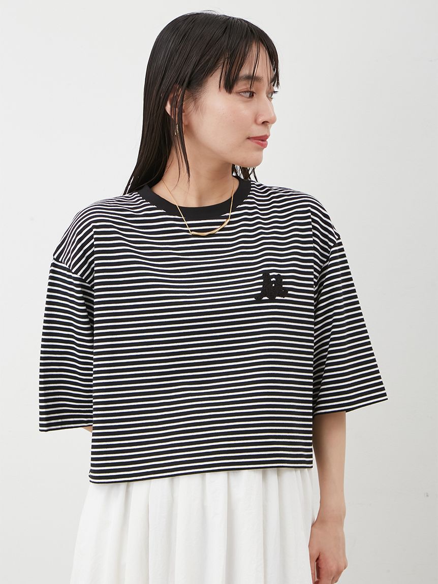 Mila Owen「Mロゴ2サイズハイラインTシャツ」|Tシャツ・カットソー|