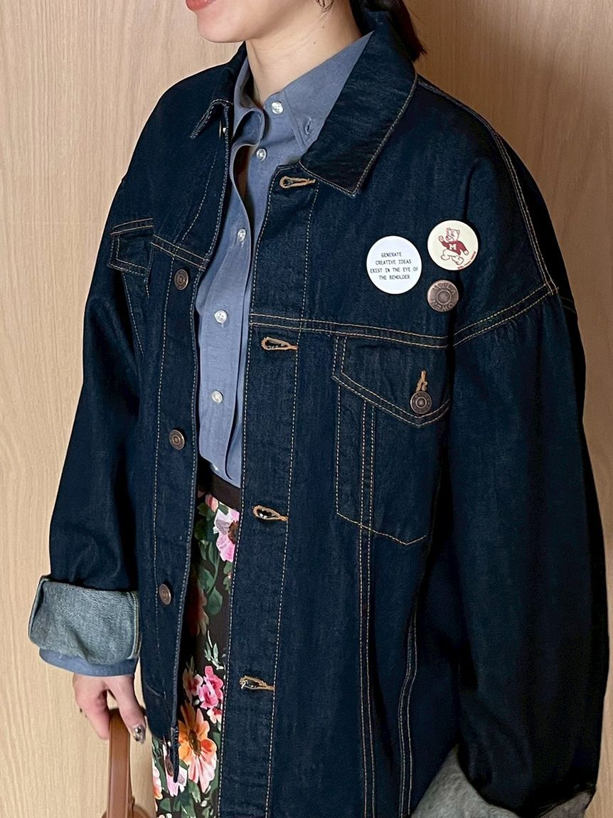 Mila Owen「缶バッチ付きGジャン」|デニムジャケット|