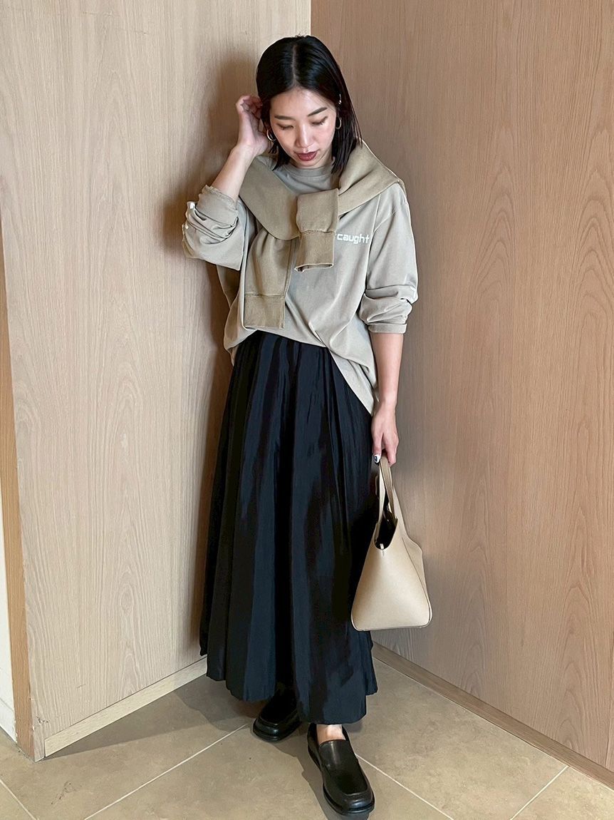 Mila Owen「ウエストゴムシアーシャイニーバルーンスカート」|スカート|