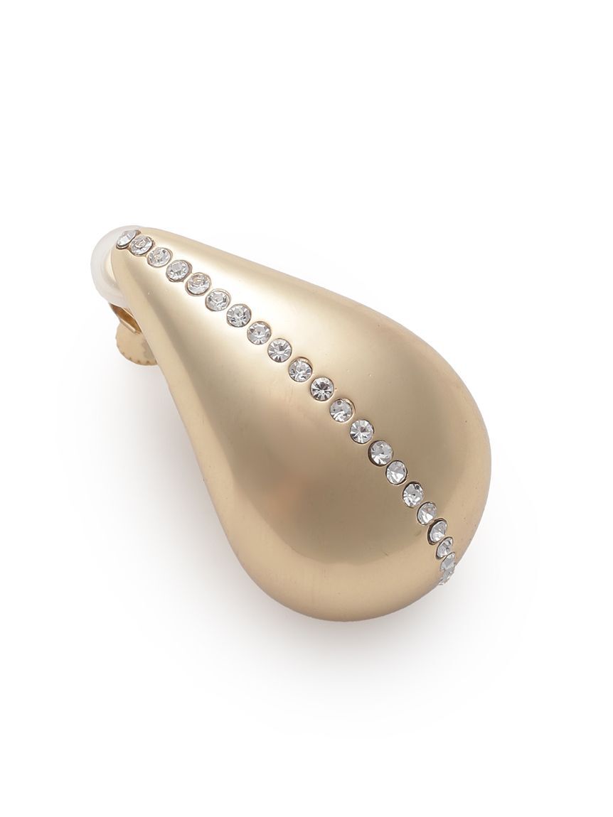 Mila Owen「メタルラインストーンドロップイヤリング」|イヤリング|