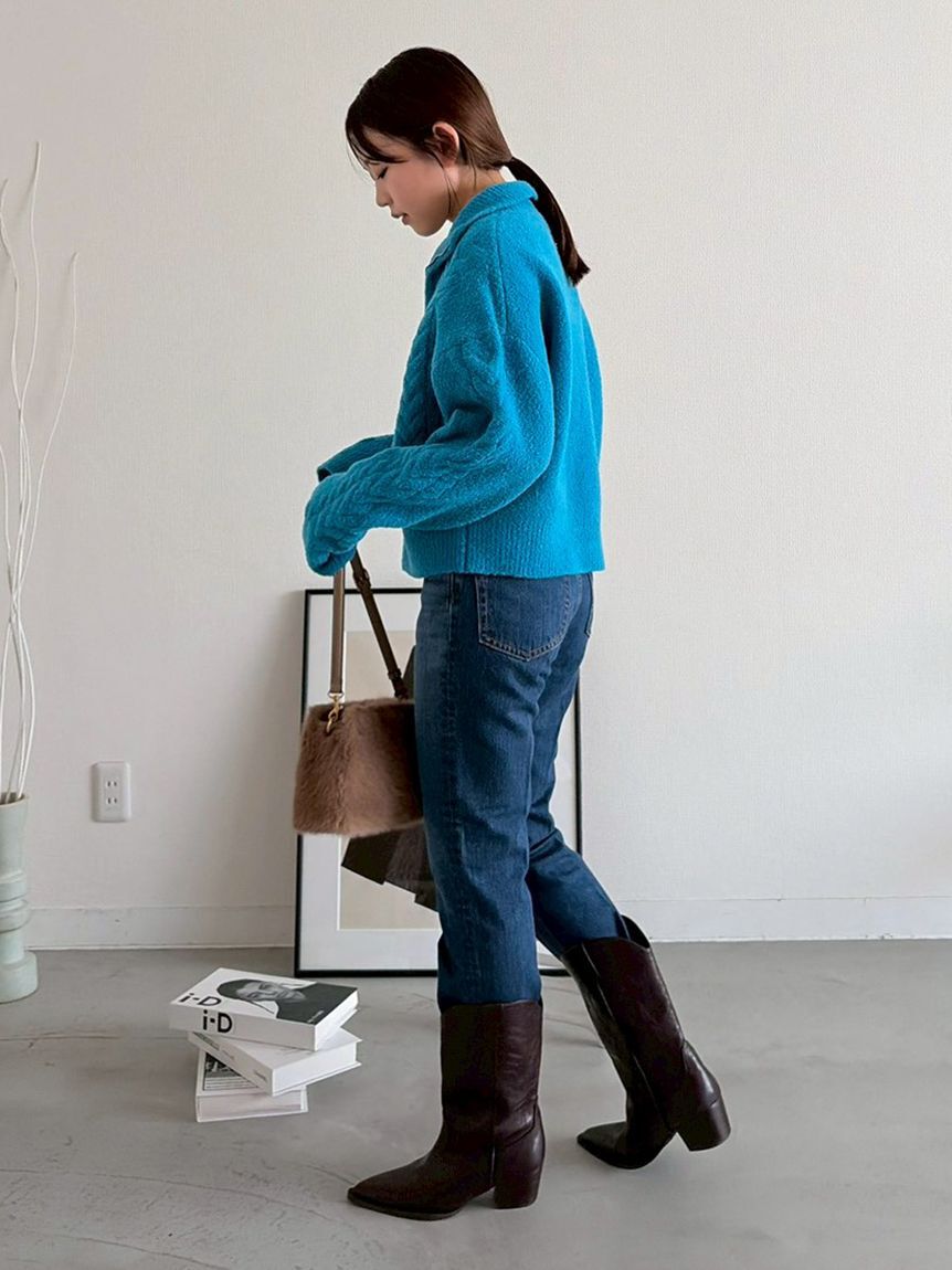 Mila Owen「センタープレス裾段差デニムパンツ」|デニム|