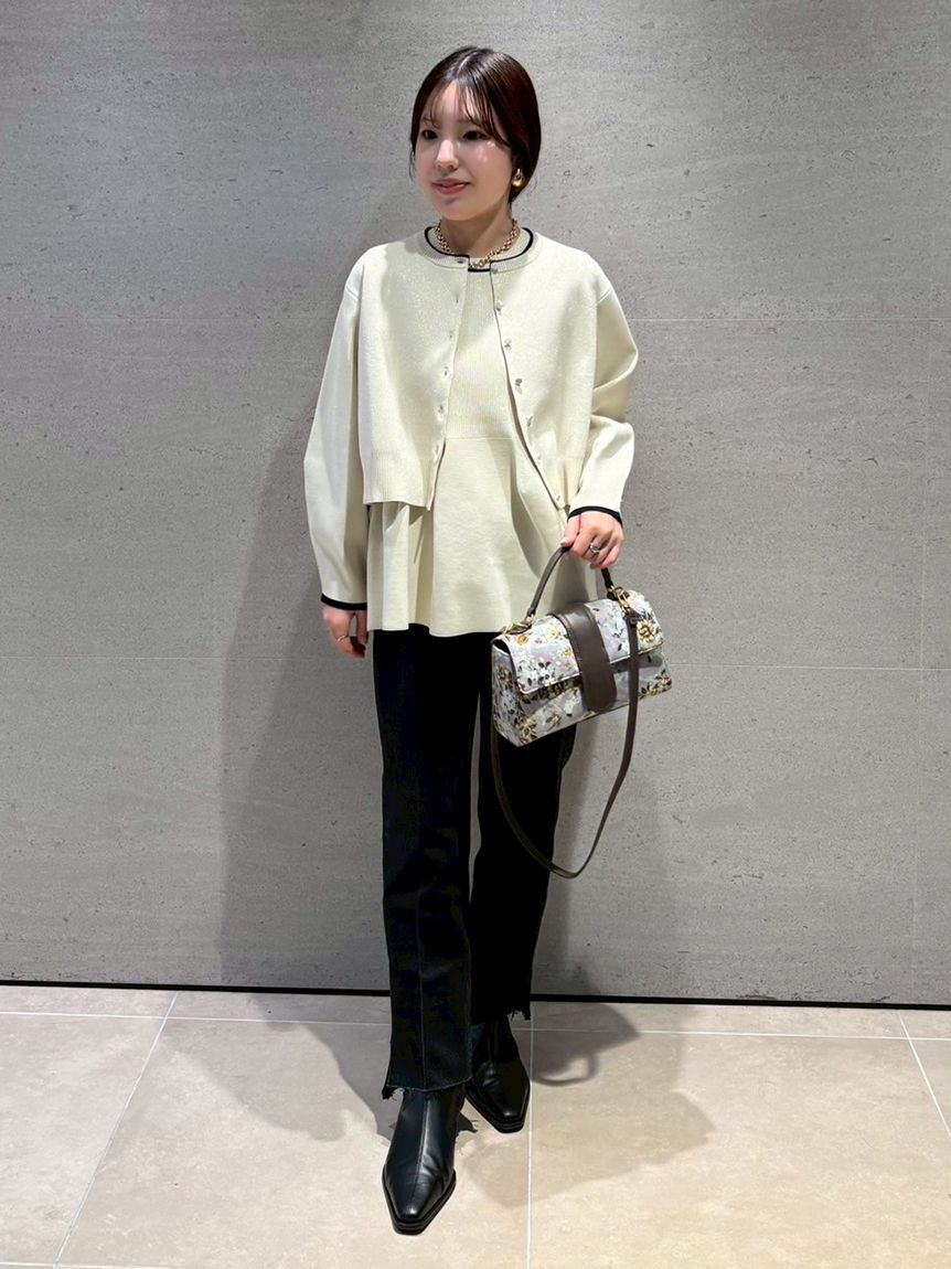 Mila Owen「センタープレス裾段差デニムパンツ」|デニム|