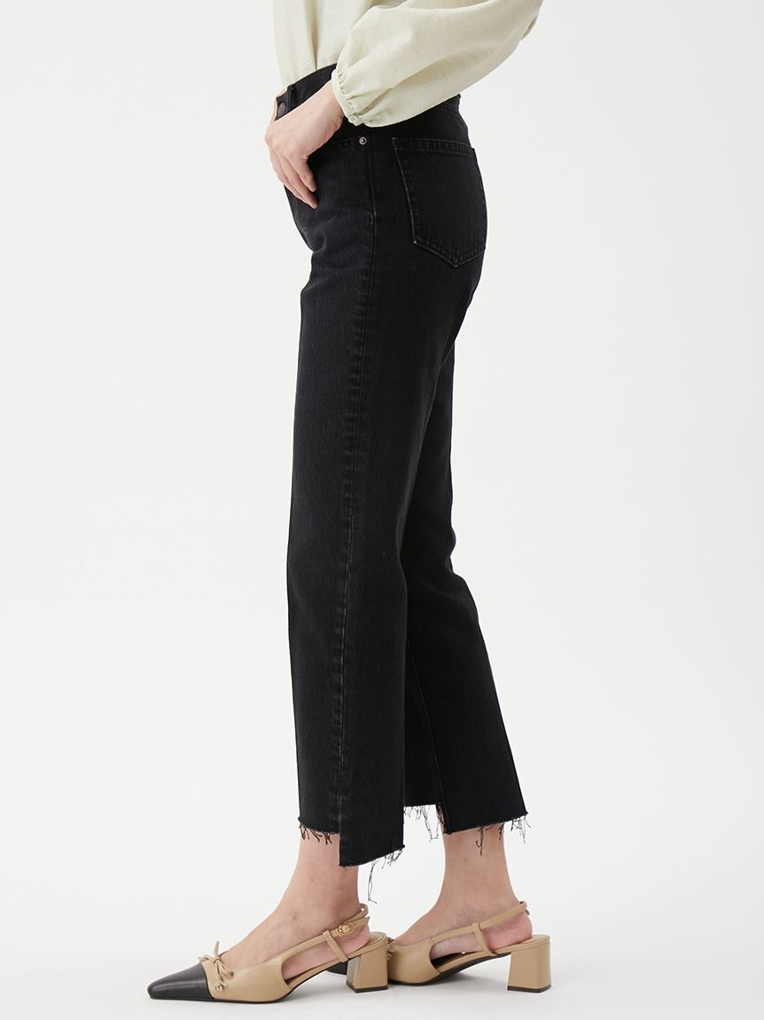 Mila Owen「センタープレス裾段差デニムパンツ」|デニム|