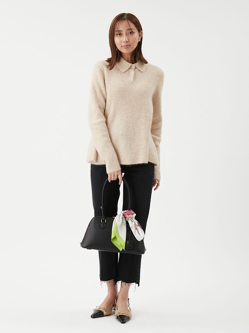 Mila Owen「センタープレス裾段差デニムパンツ」|デニム|