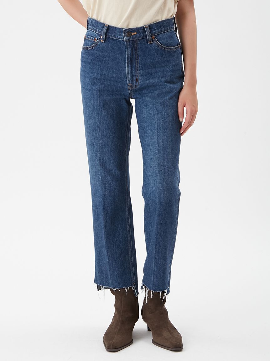 Mila Owen「センタープレス裾段差デニムパンツ」|デニム|BLU