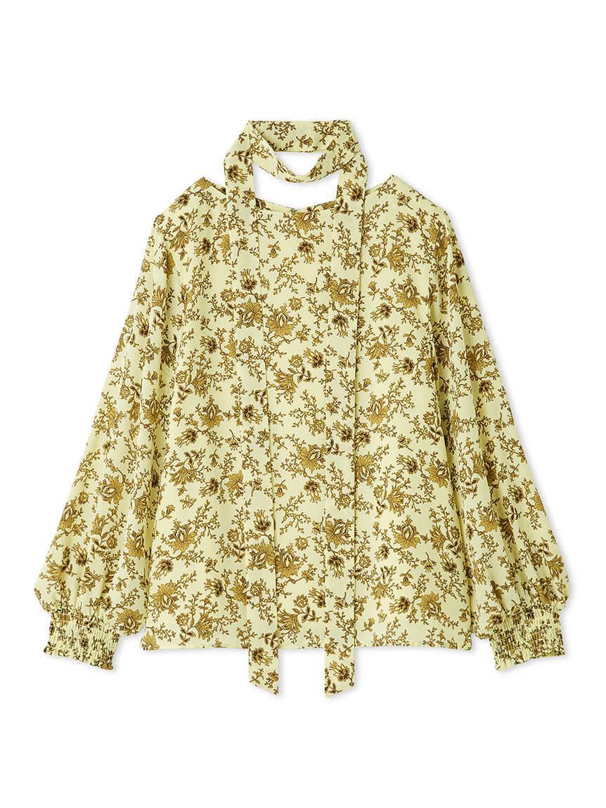 Mila Owen「リボン付きフラワープリントブラウス」|シャツ・ブラウス|