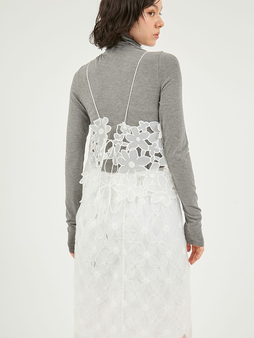 emmi atelier「フラワーオーガンジービスチェ」|ベスト・ジレ|