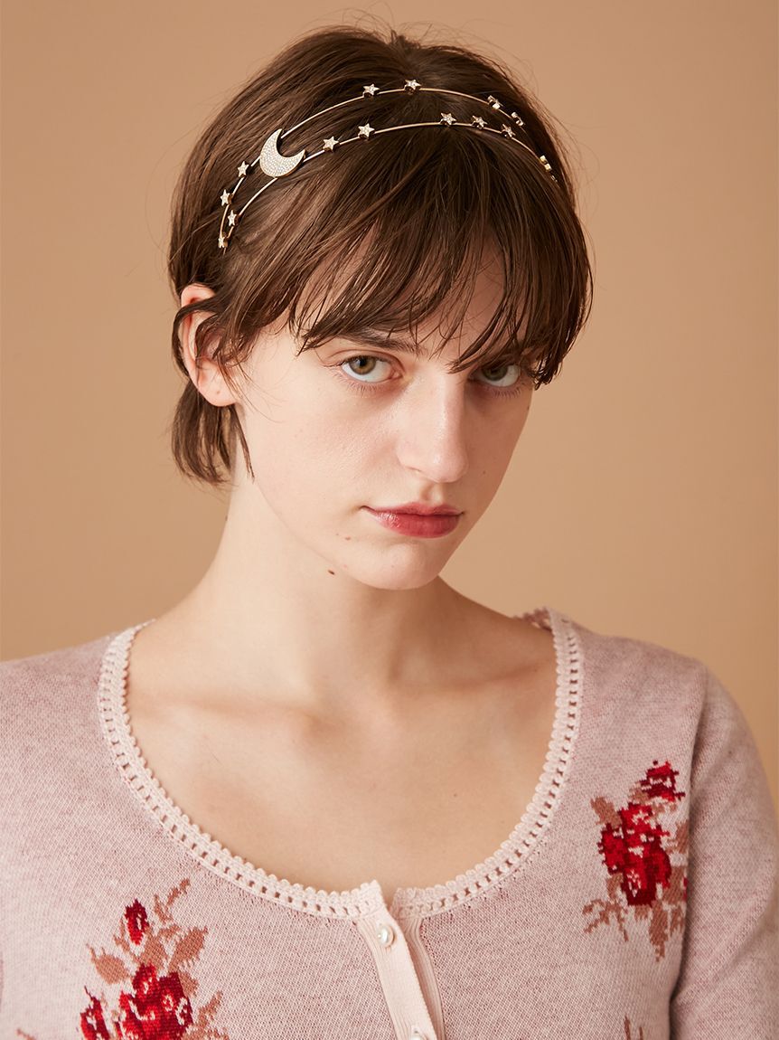 FURFUR「ムーン＆スターモチーフカチューシャ」|ヘアバンド|