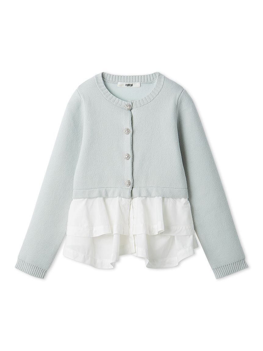 FURFUR「【WEB限定カラー】ペプラムレイヤードカーディガン」|カーディガン|