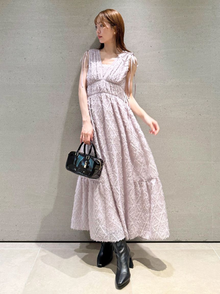 SNIDEL「【00サイズあり】ジャガードドロストディティールワンピース」|ワンピース|