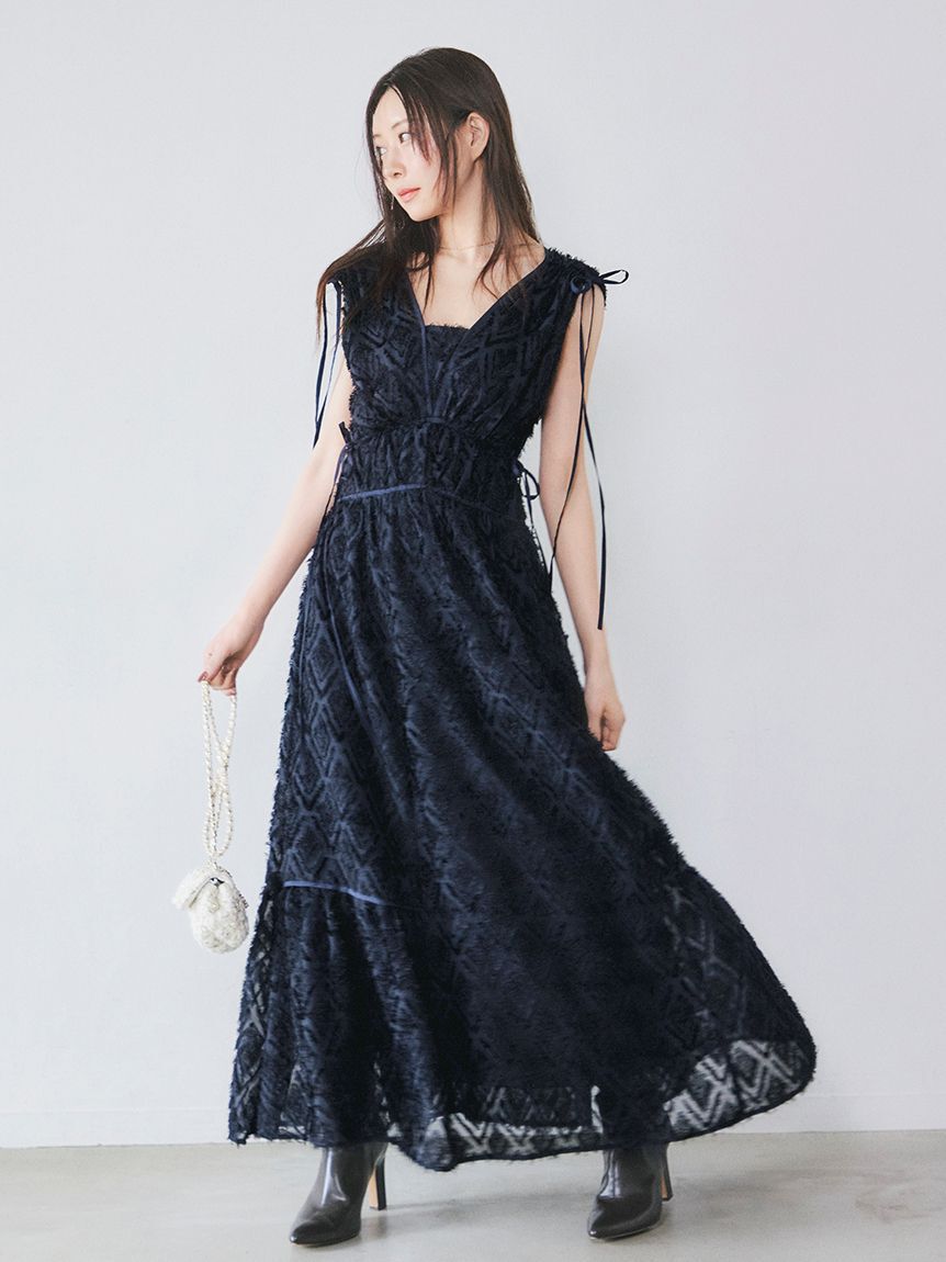 SNIDEL「【00サイズあり】ジャガードドロストディティールワンピース」|ワンピース|