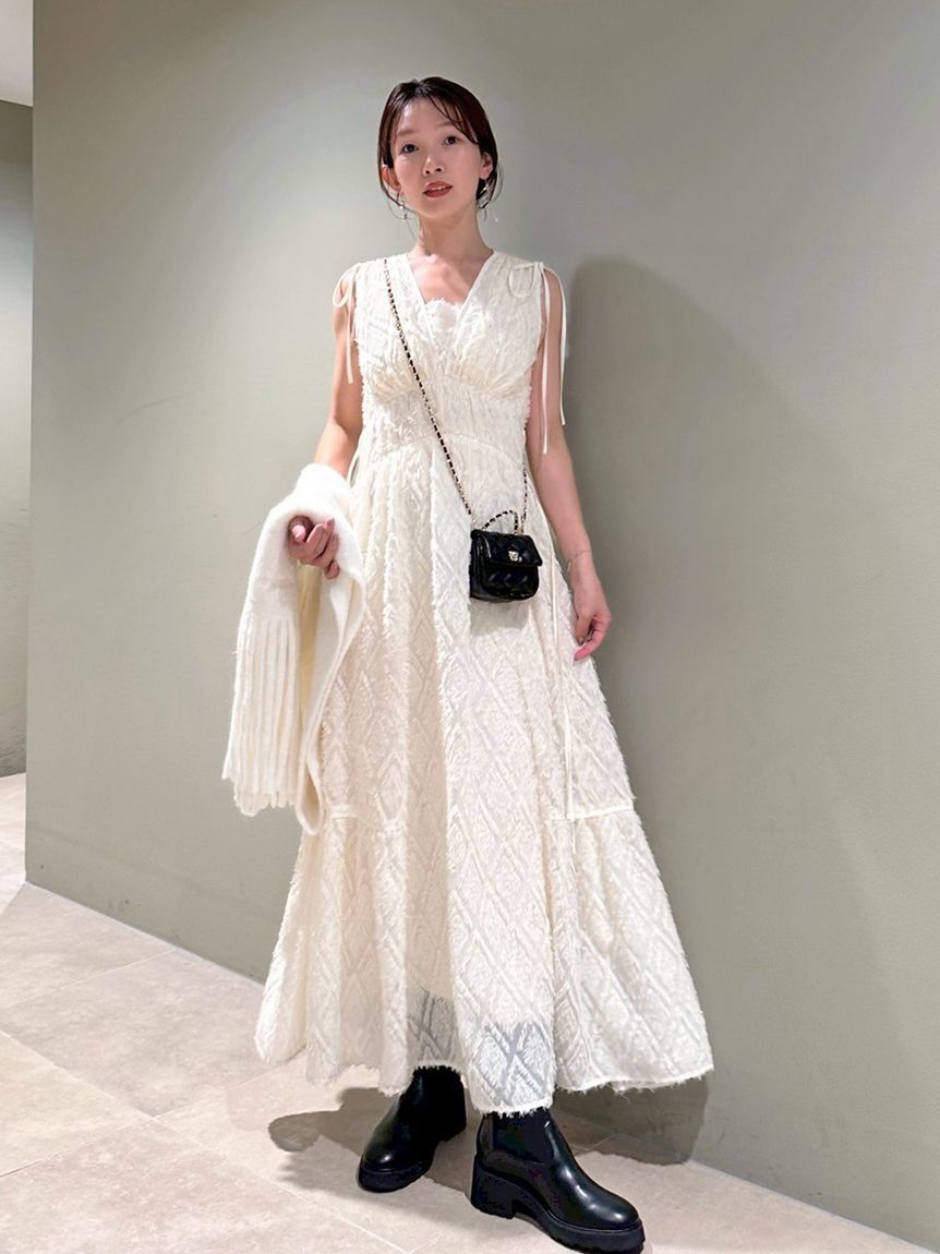 SNIDEL「【00サイズあり】ジャガードドロストディティールワンピース」|ワンピース|