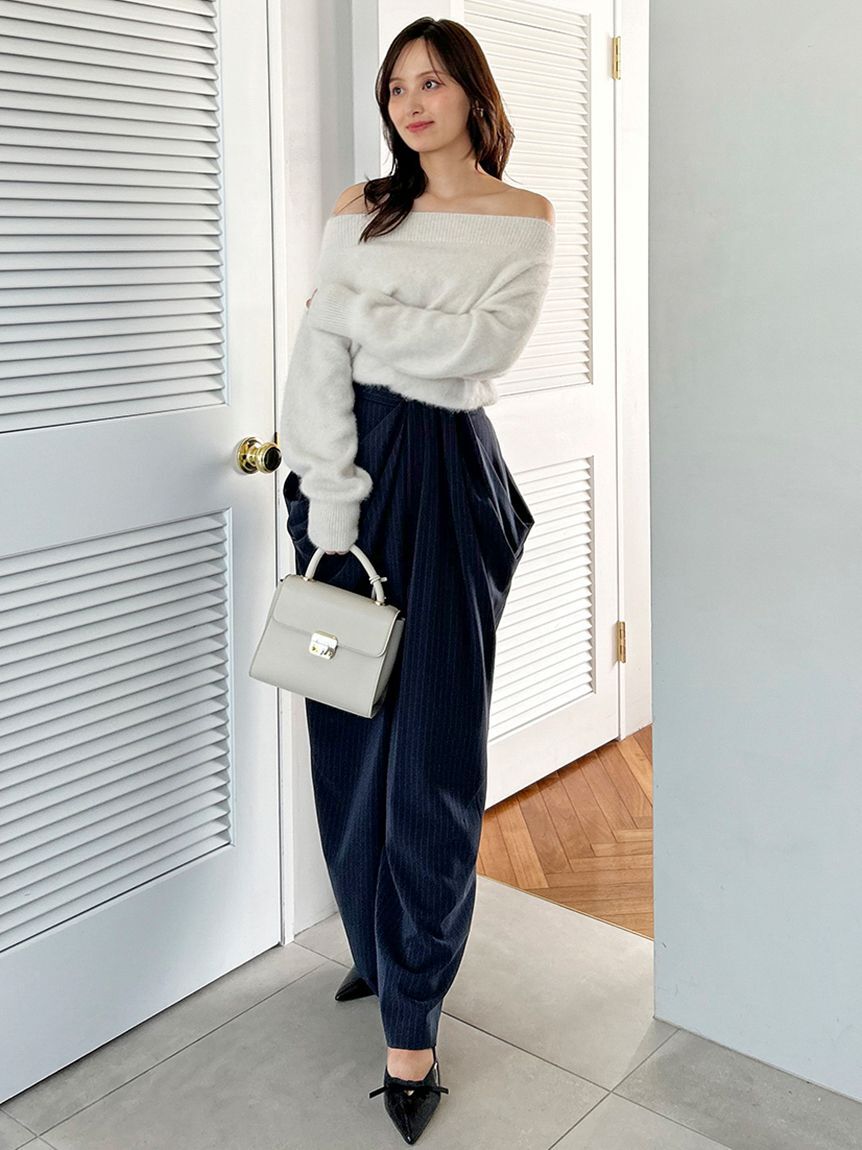 SNIDEL「フォックスアルパカオフショルプルオーバー」|ニット・セーター|