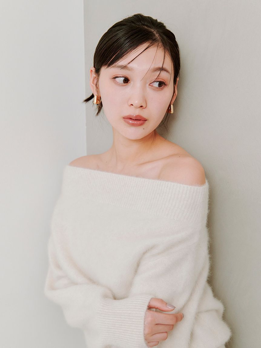 SNIDEL「フォックスアルパカオフショルプルオーバー」|ニット・セーター|