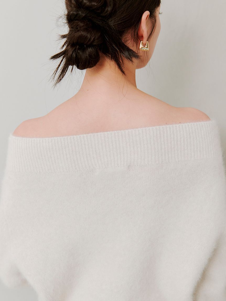 SNIDEL「フォックスアルパカオフショルプルオーバー」|ニット・セーター|