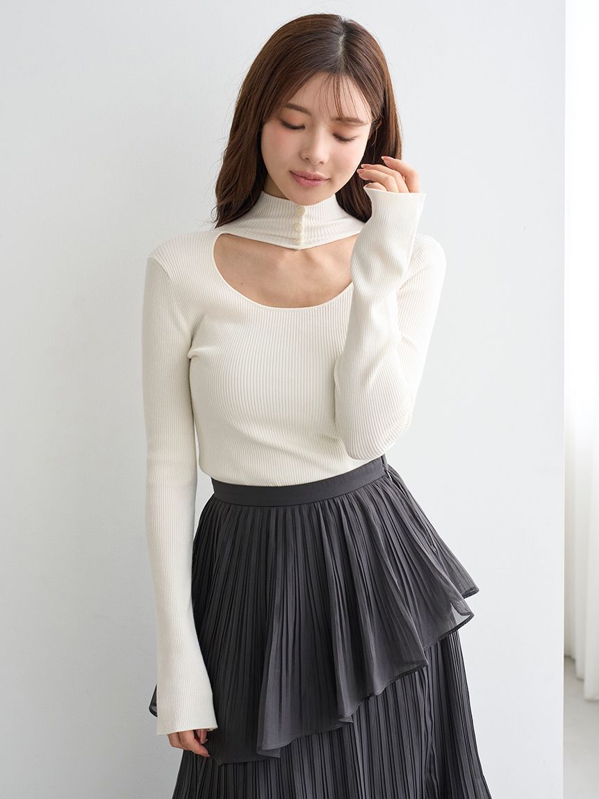 SNIDEL「2wayハイネックプルオーバー」|ニット・セーター|