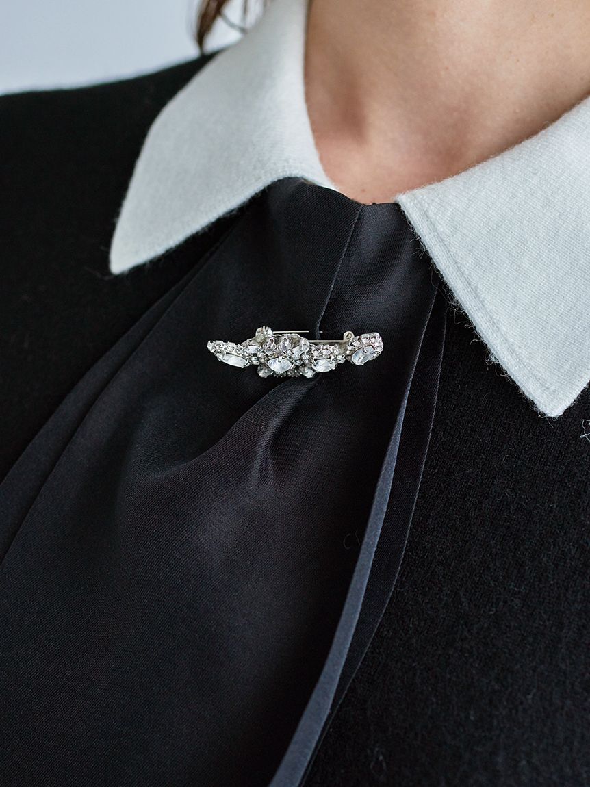 SNIDEL「タイ付きビジューカーディガン」|カーディガン|