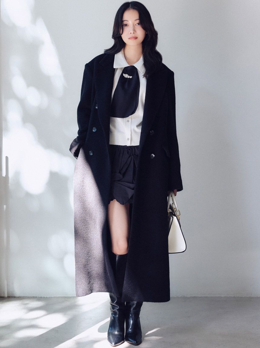 SNIDEL「タイ付きビジューカーディガン」|カーディガン|