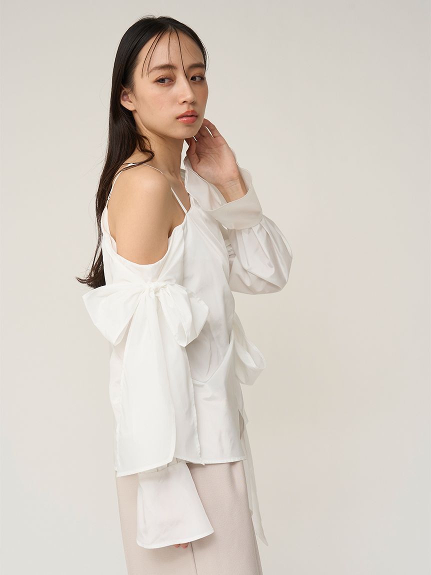 SNIDEL「リボンデザインブラウス」|シャツ・ブラウス|