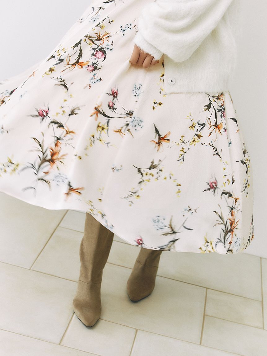 FRAY I.D「【限定カラー・00サイズ】リボンディテールフローラルワンピース」|ワンピース|