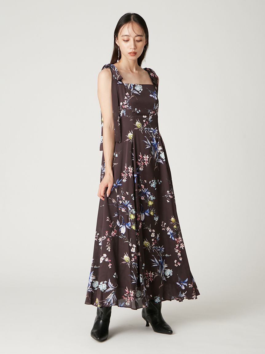 FRAY I.D「【限定カラー・00サイズ】リボンディテールフローラルワンピース」|ワンピース|