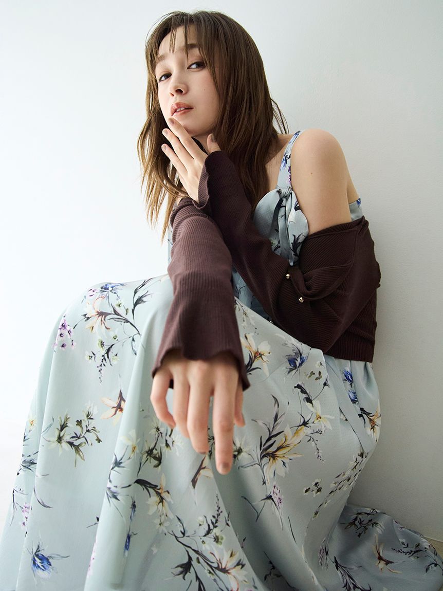 FRAY I.D「【限定カラー・00サイズ】リボンディテールフローラルワンピース」|ワンピース|