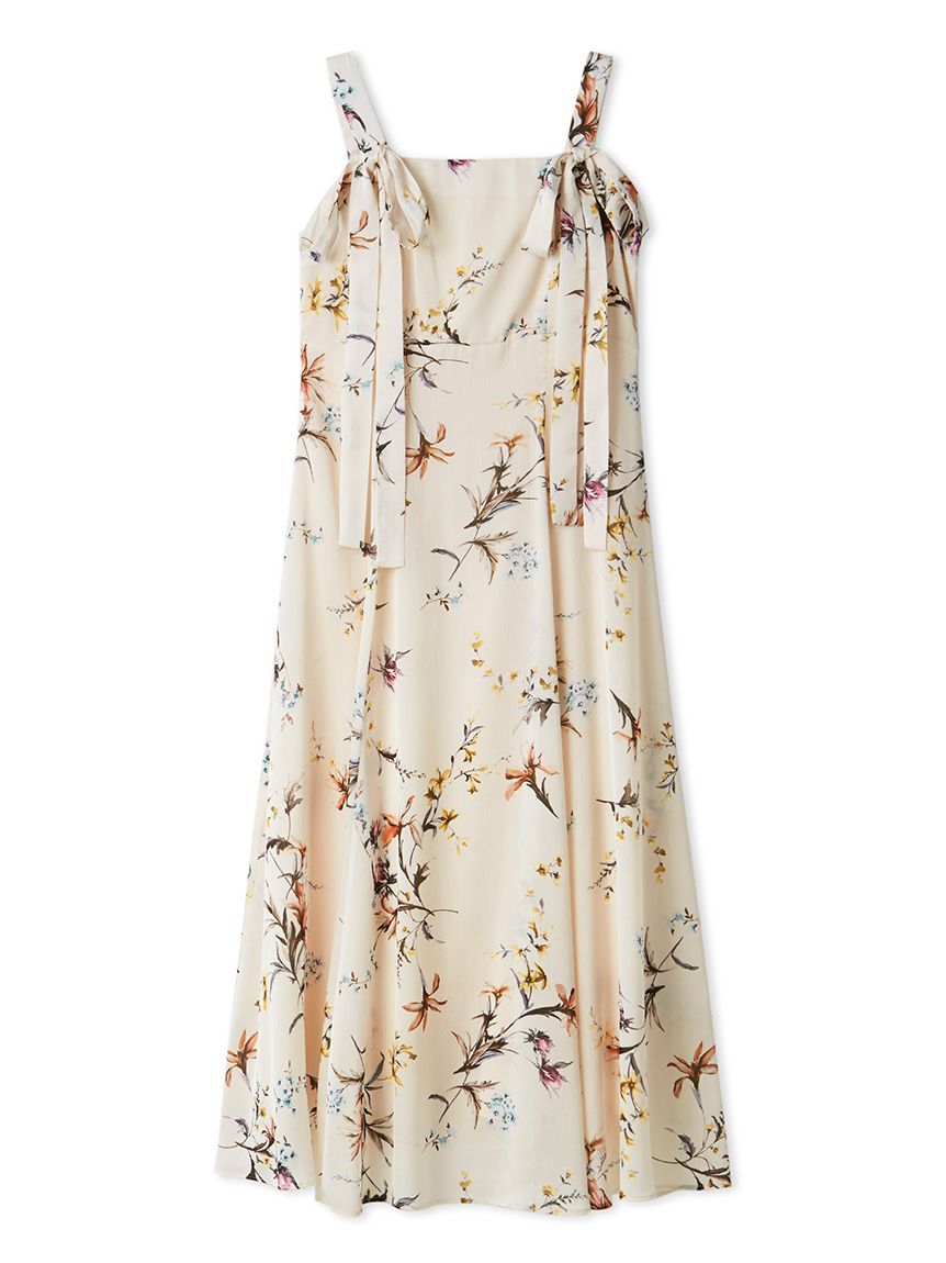 FRAY I.D「【限定カラー・00サイズ】リボンディテールフローラルワンピース」|ワンピース|