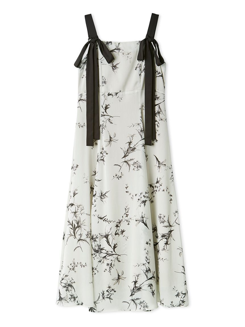 FRAY I.D「【限定カラー・00サイズ】リボンディテールフローラルワンピース」|ワンピース|