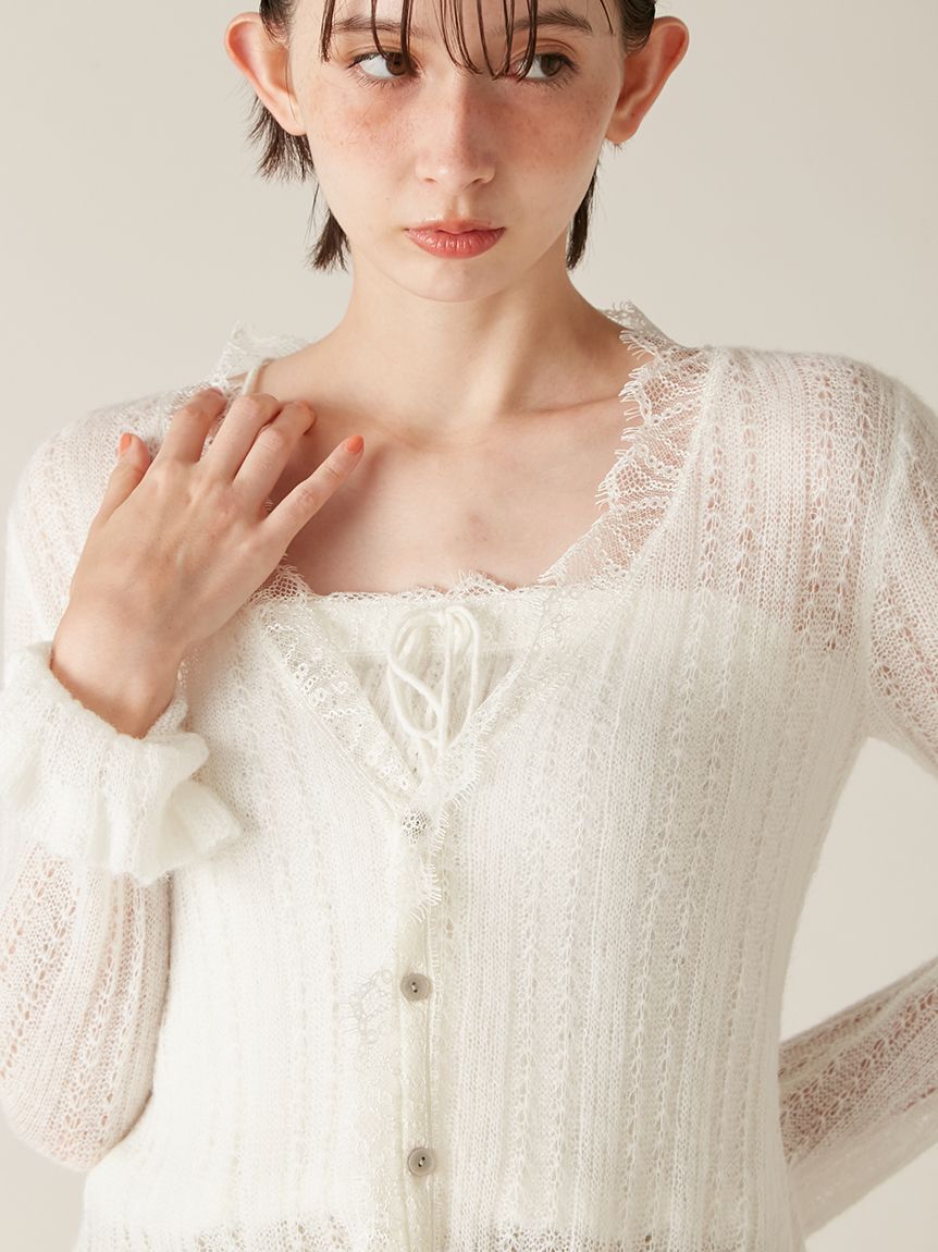 LILY BROWN「レーストリムニットアンサンブル」|その他|